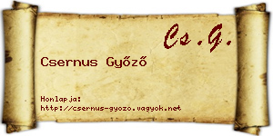 Csernus Győző névjegykártya